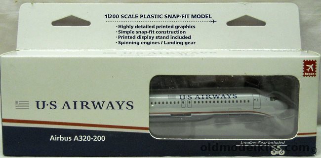 Hogan 1/200 US Airways Airbus A320 -200 - (A320200), 3343G plastic model kit